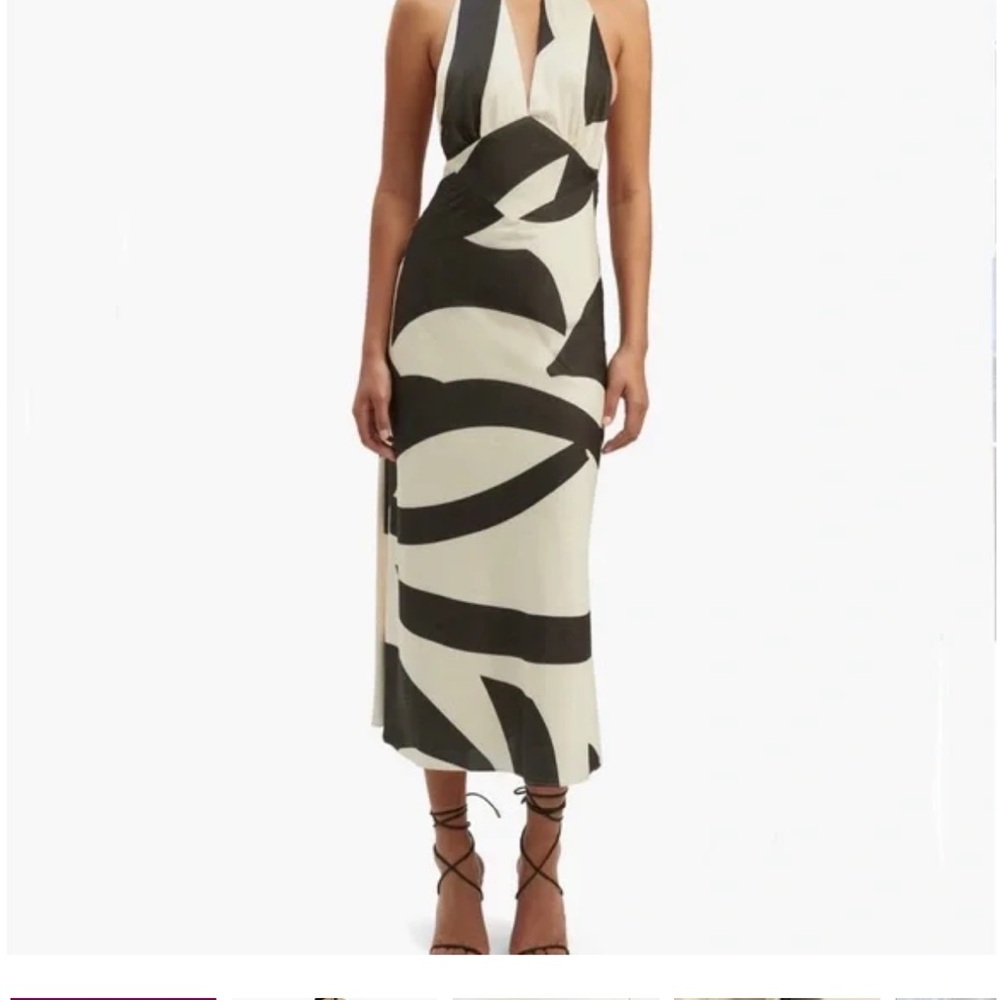 Anthropologie elegant Black and White zebra 🦓 striped Women's Dress 👗.